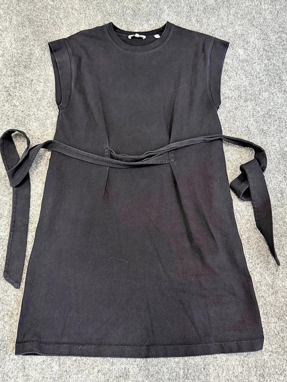 Vince. Black Waist-Tie Mini Dress Size Medium